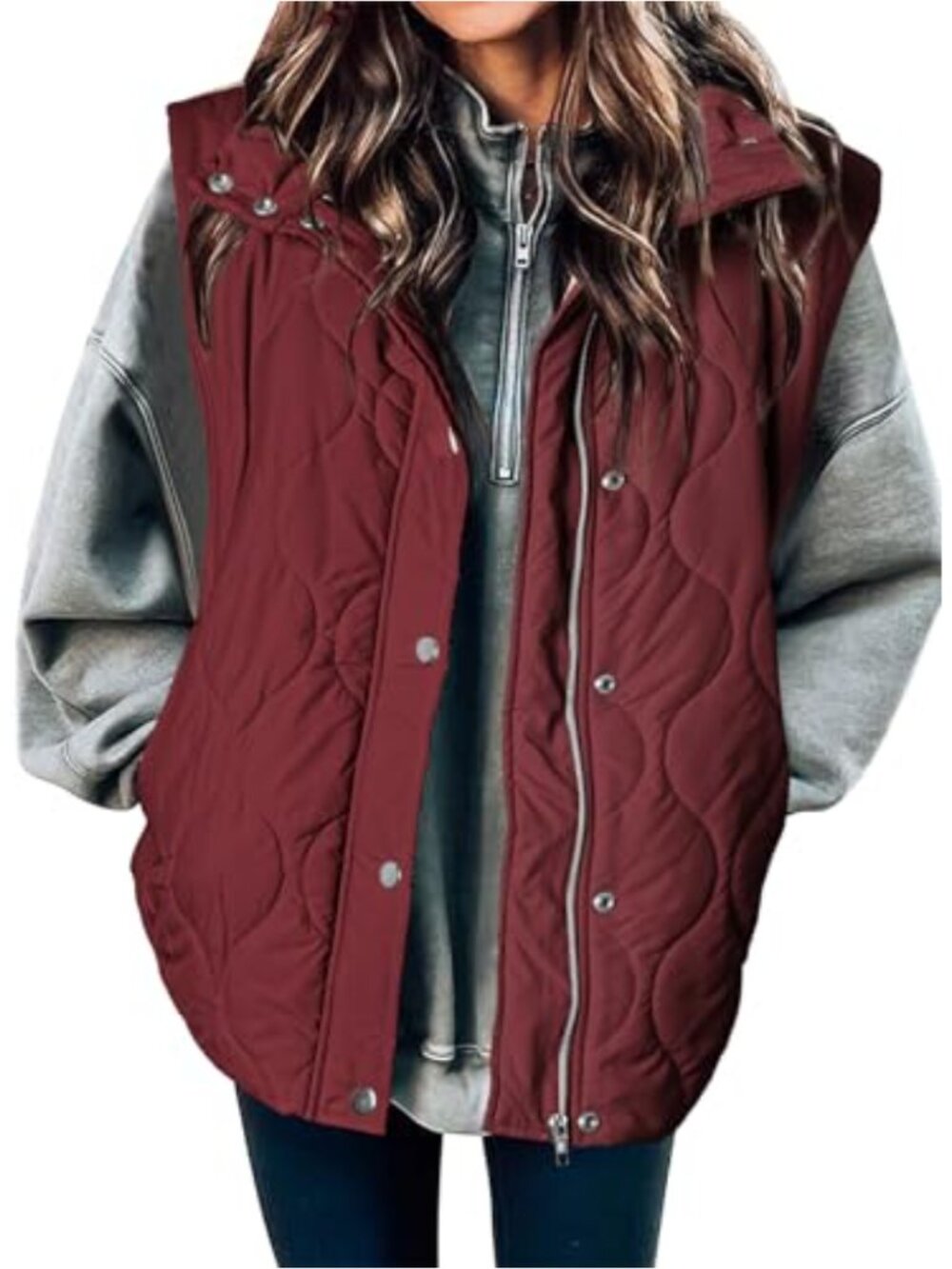 Womens Cropped Quilted Puffer Vest Sleeveless Zip Up Lightweight Fall